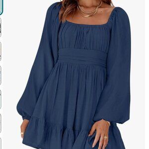 NWT Navy Blue Tie Back Mini Dress